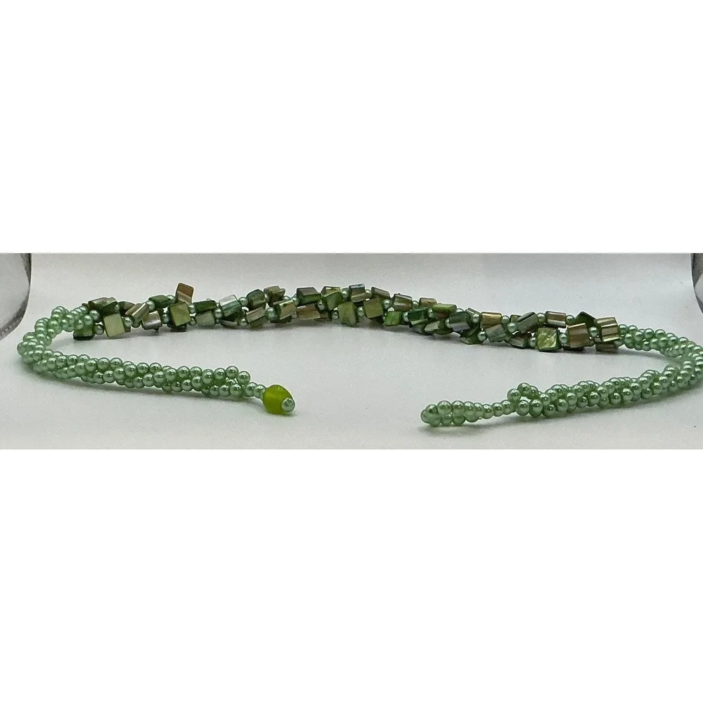 Vintage-Inspired Beautiful Green‎ Beaded Layered 23